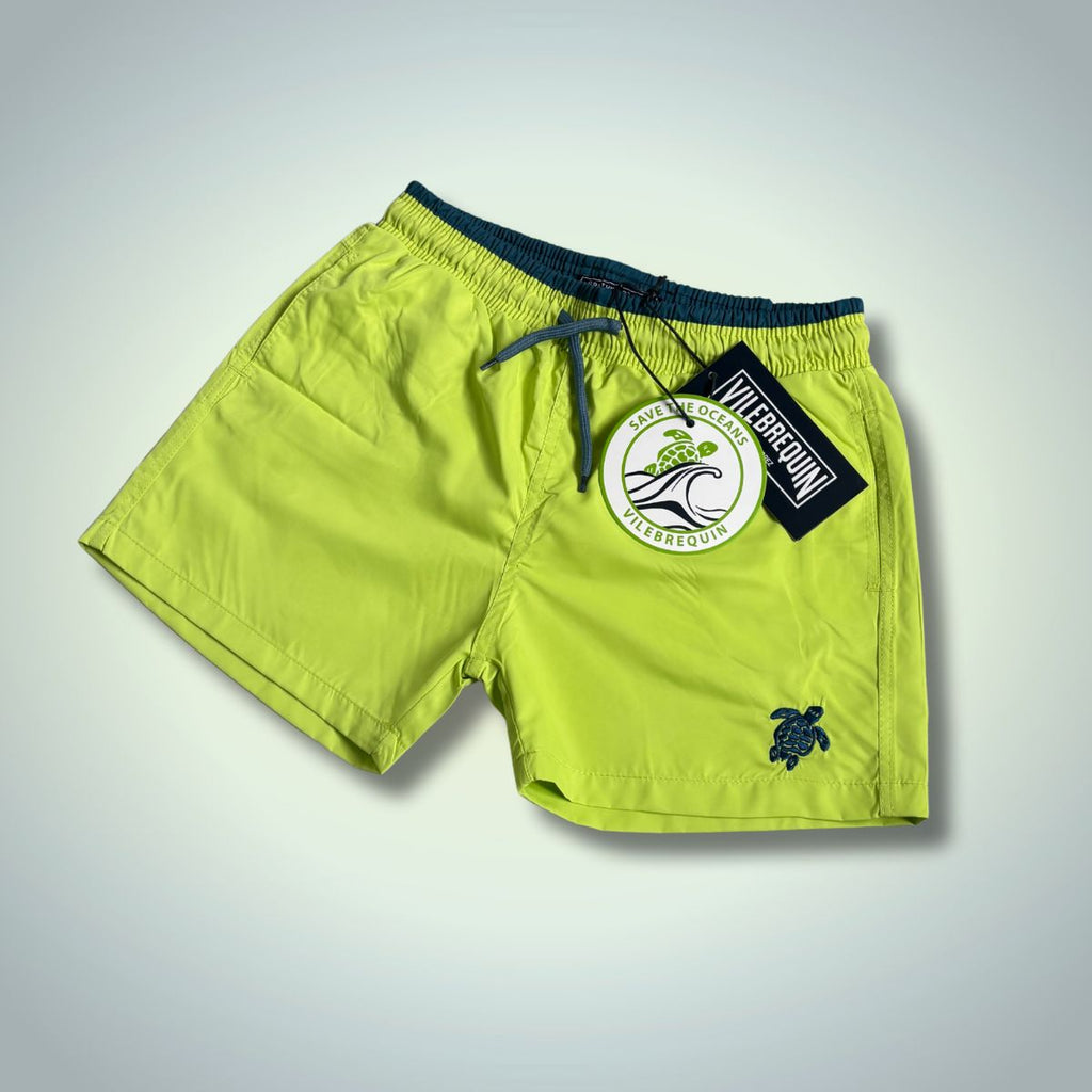 Vilebrequin otroške plavalne hlače. Neonsko zelena. Vrhunska kakovost