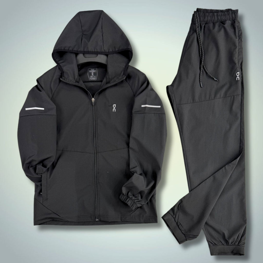 ON Moški Tkani Športni Set. Črn