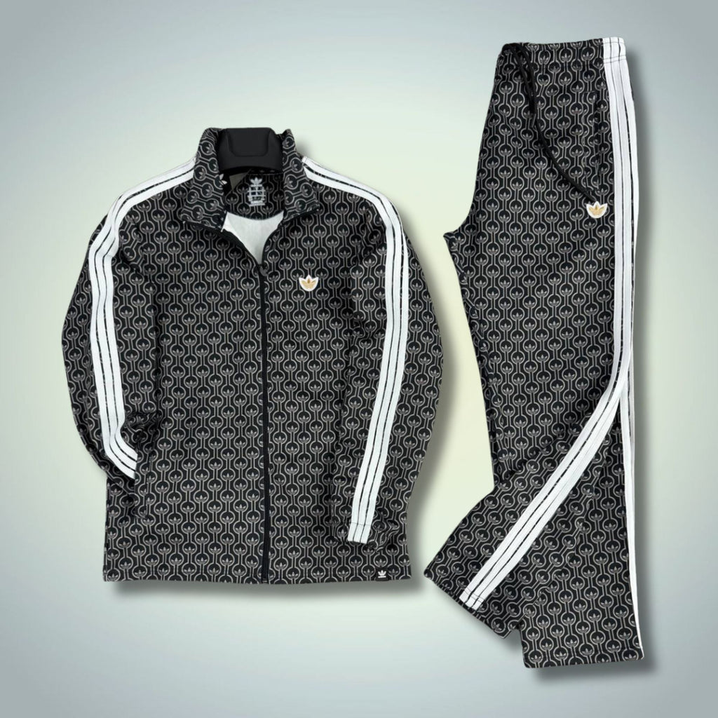 Moška trenirka Adidas DJ, črno-bela, premium kakovost