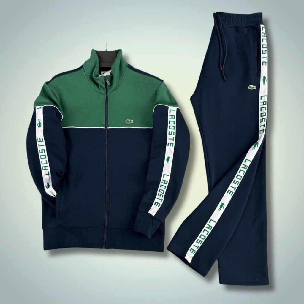 Moška trenirka Lacoste, temno modro-zelena, model 2026, premium kakovost