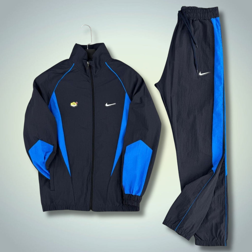 Nike TN moška nepremočljiva športna trenirka, temno modra. Premium