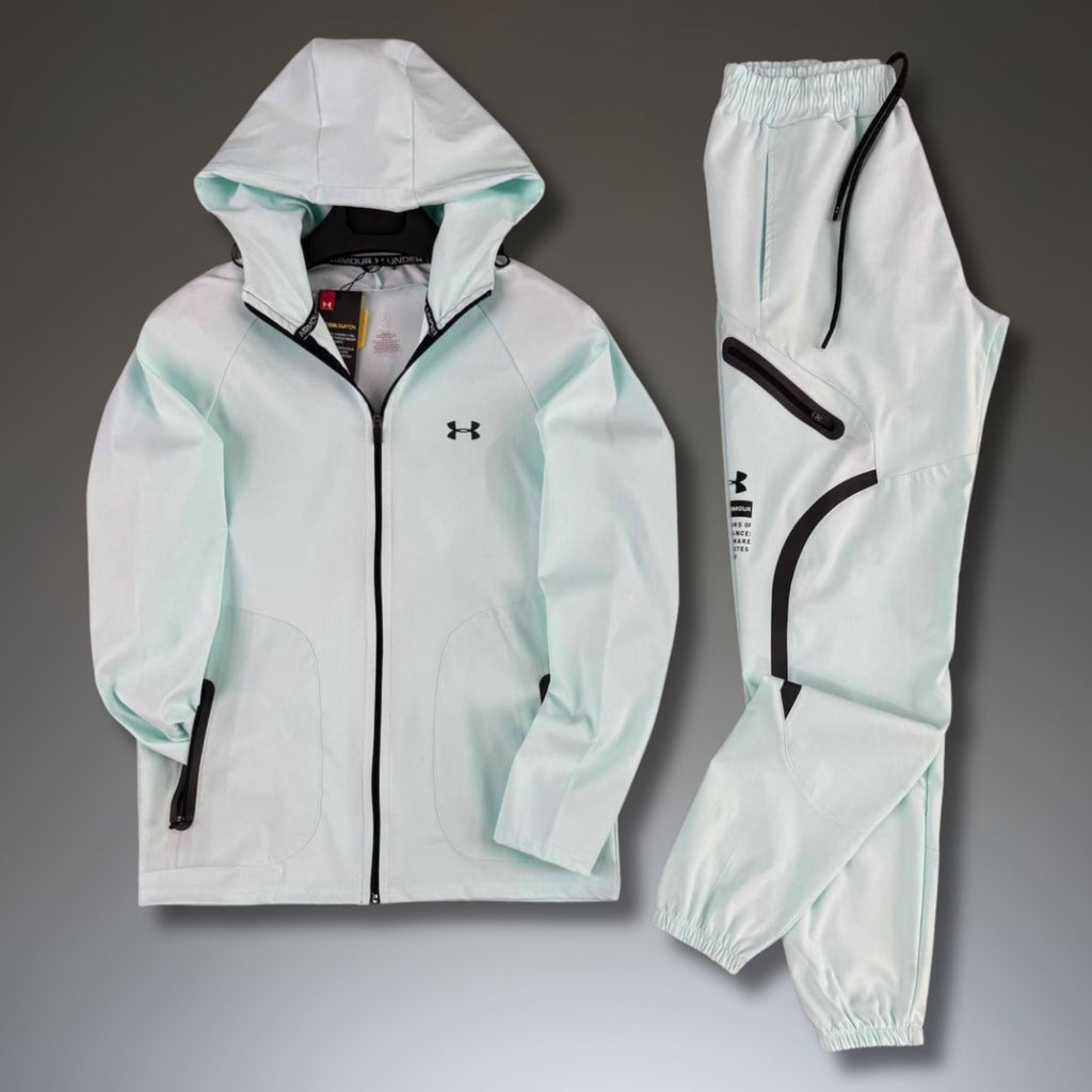 Under Armour moška nepremočljiva športna trenirka, svetlo modra. Premium