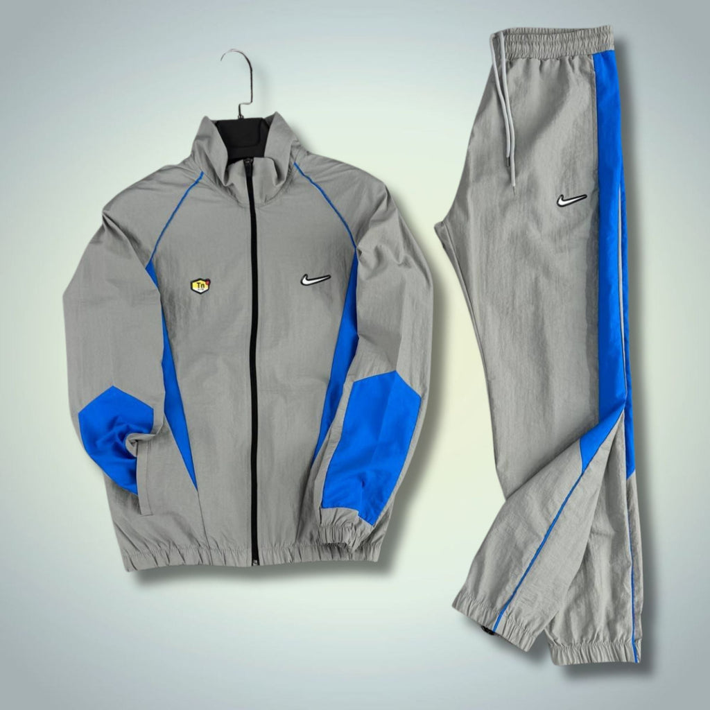 Nike TN moška vetrovka športna trenirka, siva-modra. Premium