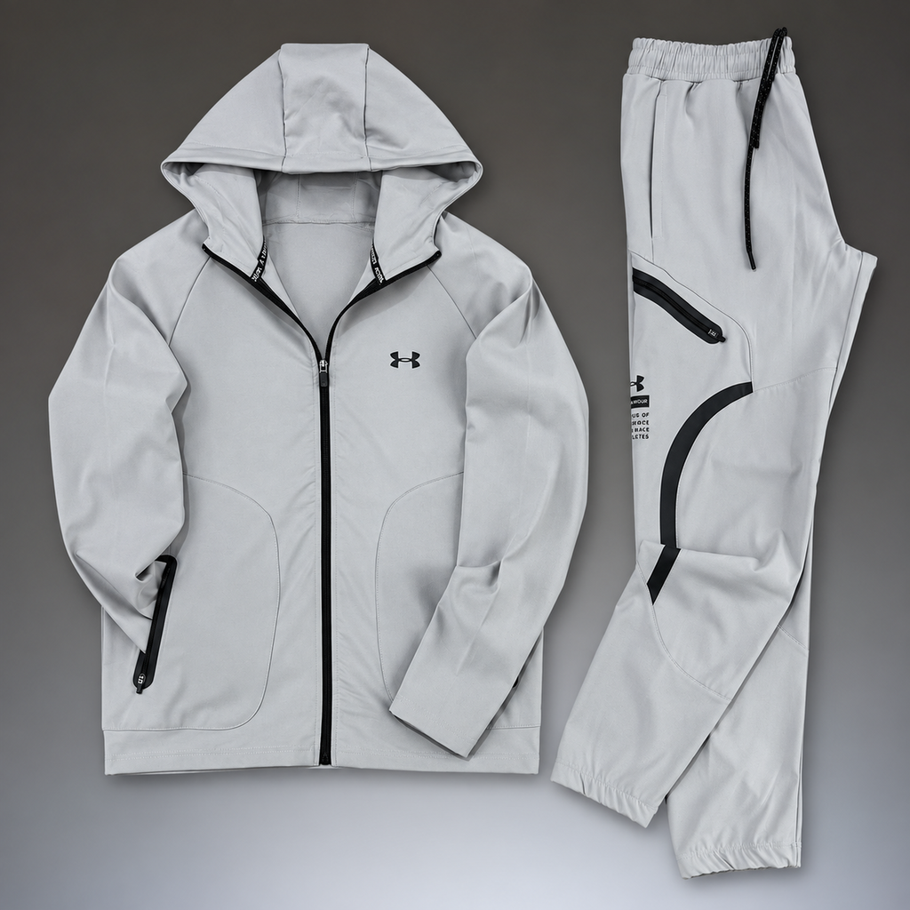 Under Armour moška vetrovka športna trenirka, svetlo siva. Premium kakovost