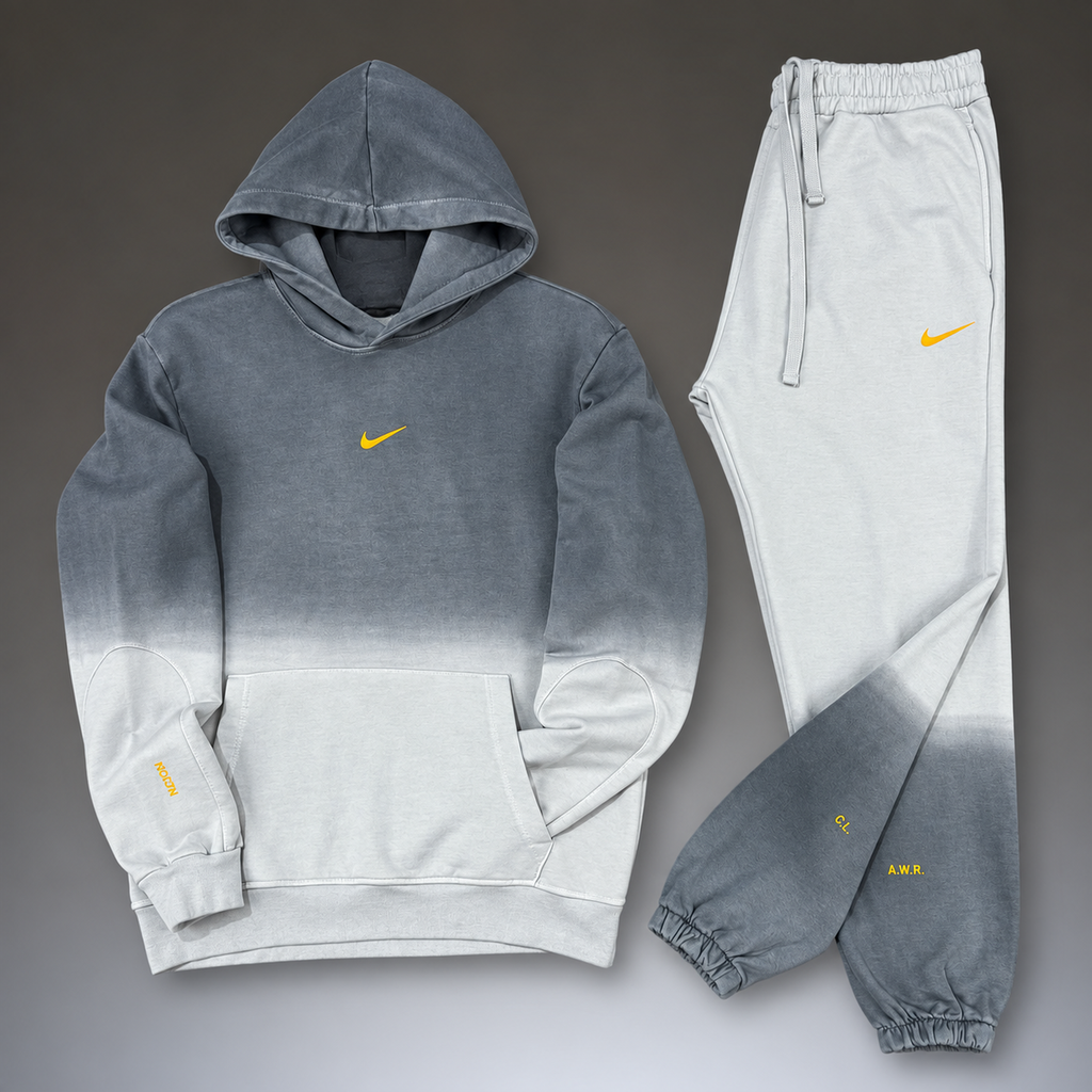 Nike Nocta moška športna trenirka, prelivajoč vzorec, bela - siva. Premium kakovost