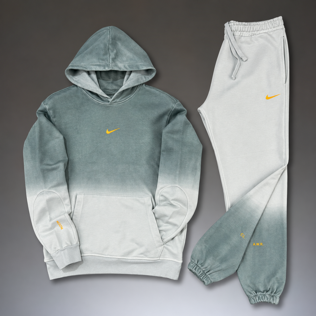 Nike Nocta moška športna trenirka, prelivajoč vzorec, bela - zelena. Premium kakovost