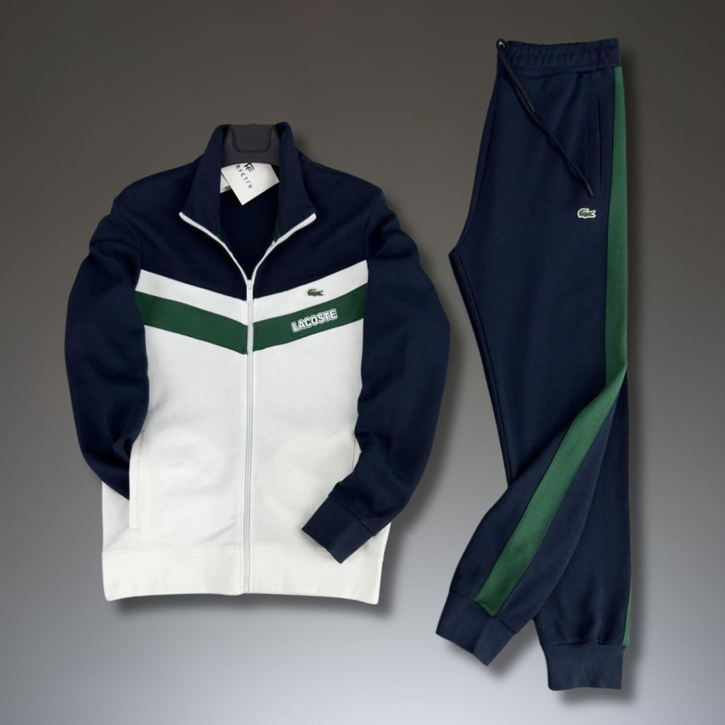 Lacoste moška trenirka, temno modro-bela. Vrhunska kakovost