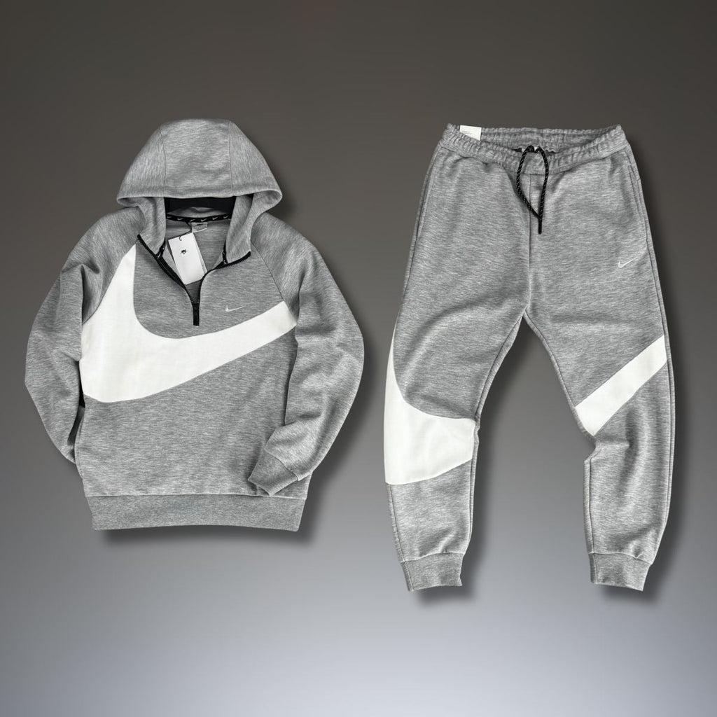 Moška trenirka Nike, velik logotip, klasično siva. Vrhunska kakovost