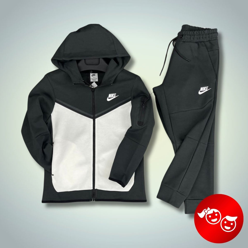 Nike Tech Fleece otroška trenirka, grafitna in bela. Vrhunska kakovost