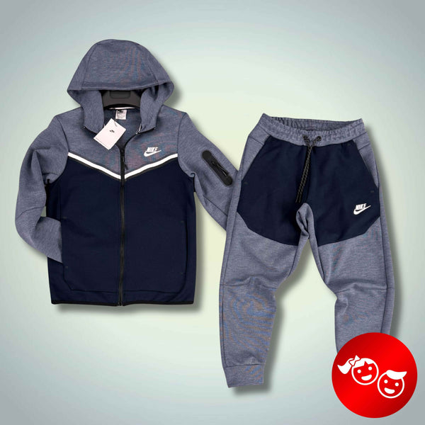 Otroška trenirka Nike Tech Fleece, modra in temno modra, Model 2024. Vrhunska kakovost