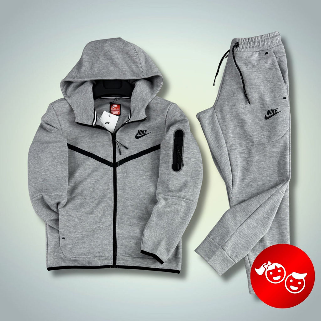 Otroški športni komplet Nike Tech Fleece, klasično siva. 2024. Premium kakovost
