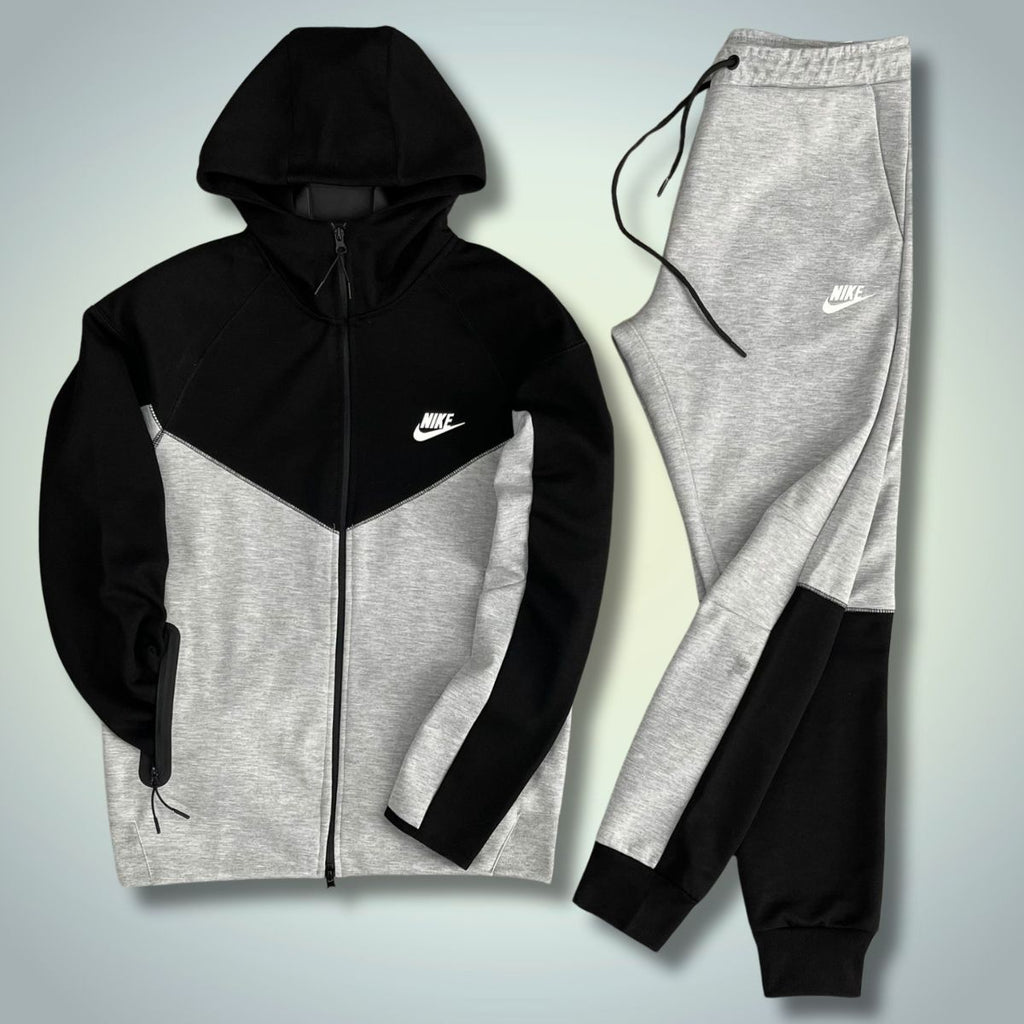 Nike Tech Fleece moška trenirka, črna in siva. Model 2023. Vrhunska kakovost