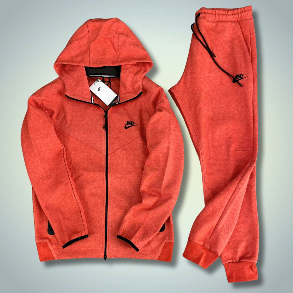 Nike Tech Fleece moška trenirka, koralna. Model 2023. Vrhunska kakovost