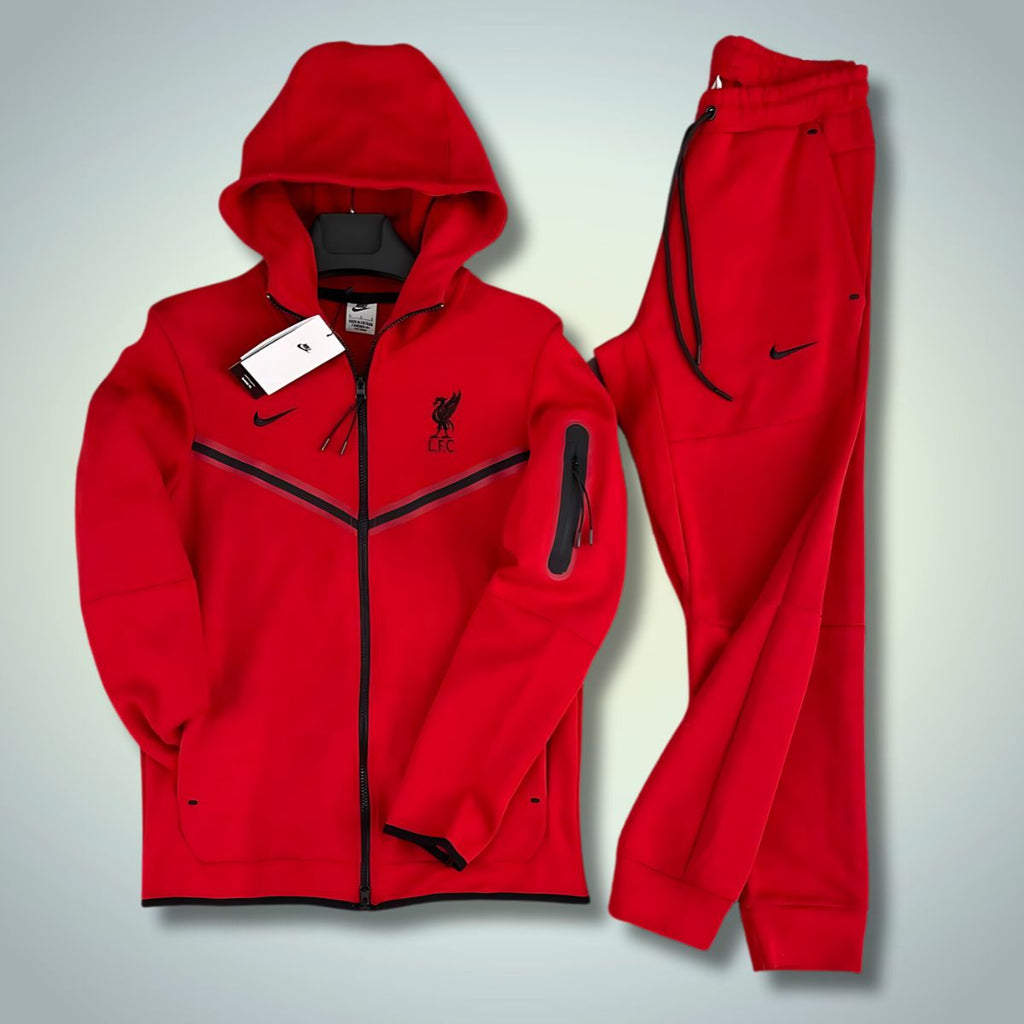 Nike Liverpool Tech Fleece moška trenirka, rdeča. Premium kakovost