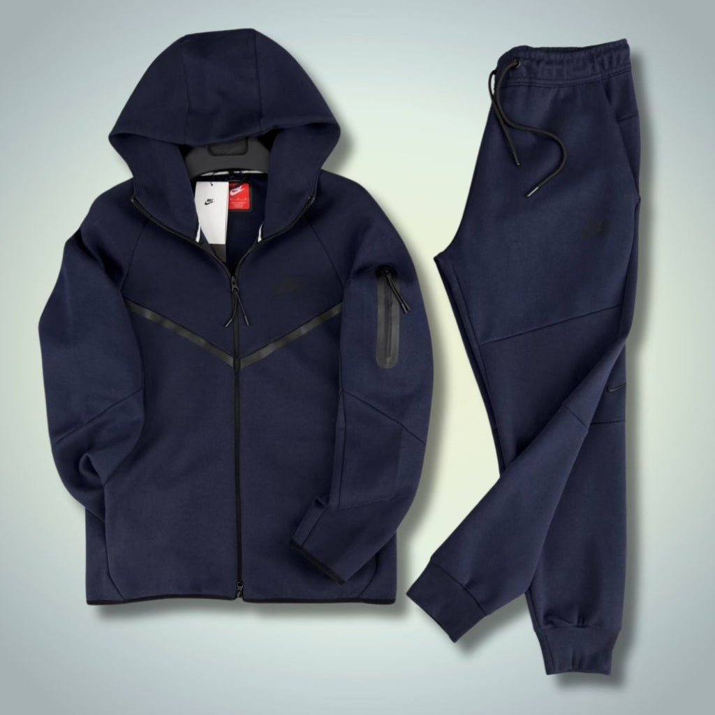 Nike Tech Fleece moška trenirka, temno modra. Model 2024. Vrhunska kakovost