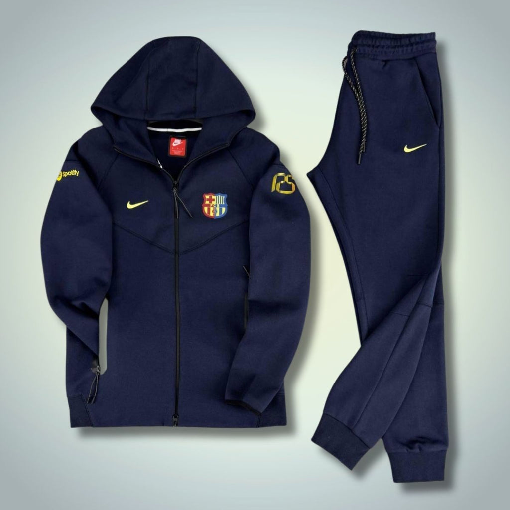 Nike Barcelona Tech Fleece moška trenirka, temno modra. Vrhunska kakovost