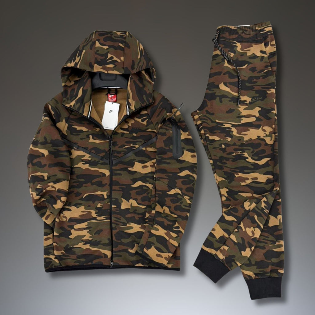 Moška trenirka Nike Tech Fleece, vojaško zelena, model 2024, premium kakovost