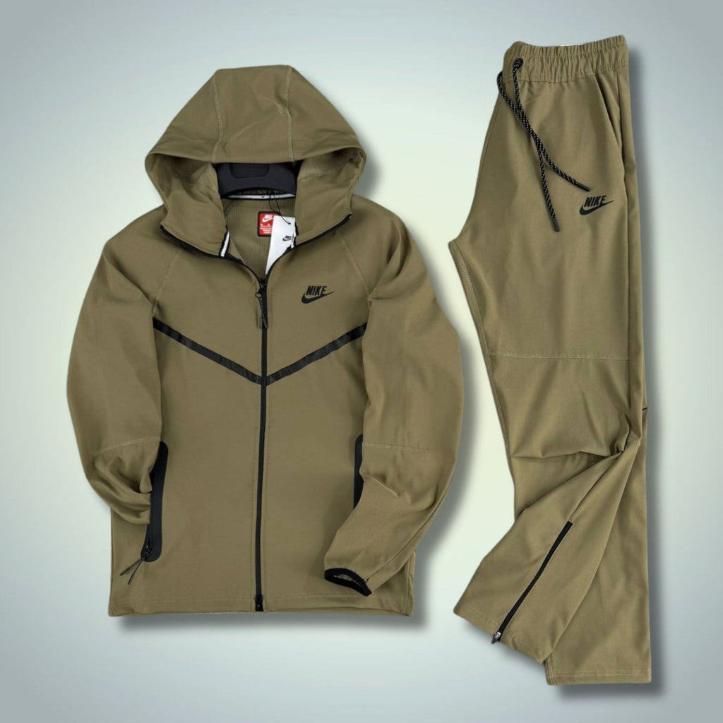 Nike Tech Fleece moška nepremočljiva športna trenirka, olivna. Premium kakovost