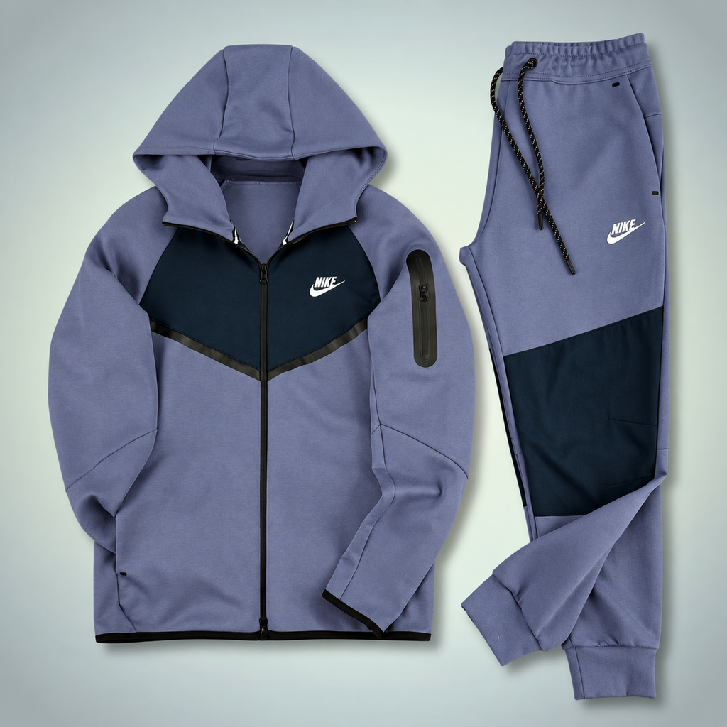 Nike Tech Fleece moška športna trenirka, modra - temno modra. Model 2024. Vrhunska kakovost