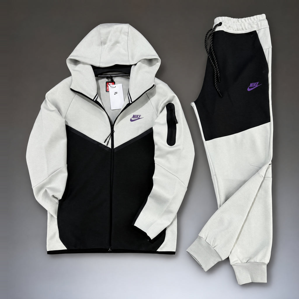 Nike Tech Fleece Moška Trenirka. Črna / Svetlo siva