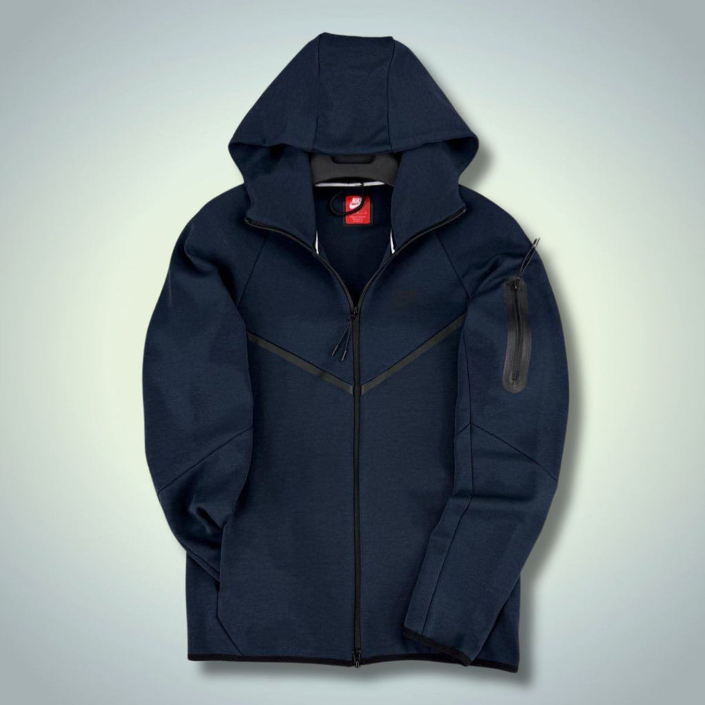 Nike Tech Fleece moški pulover, temno moder. Model 2024. Premium kakovost