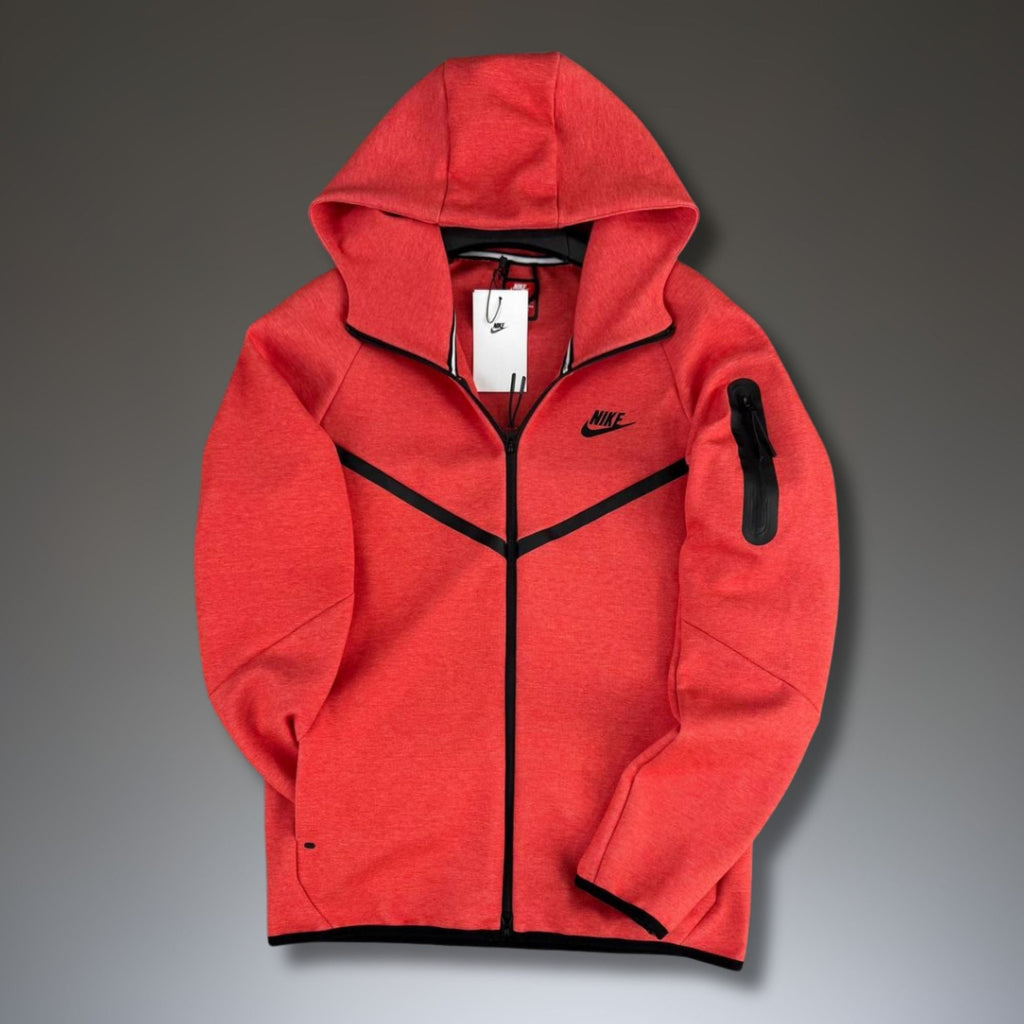 Nike Tech Fleece moški pulover, koralen. Model 2024. Premium kakovost