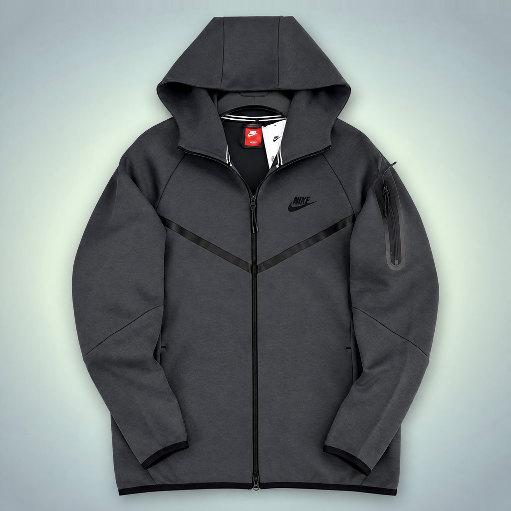 Nike Tech Fleece Moški Pulover s kapuco. Siva