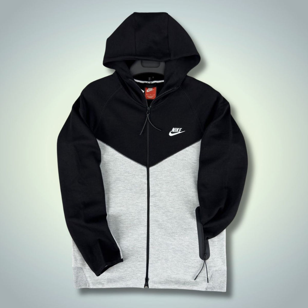 Nike Tech Fleece moška jopica, črna - siva. Model 2023. Vrhunska kakovost