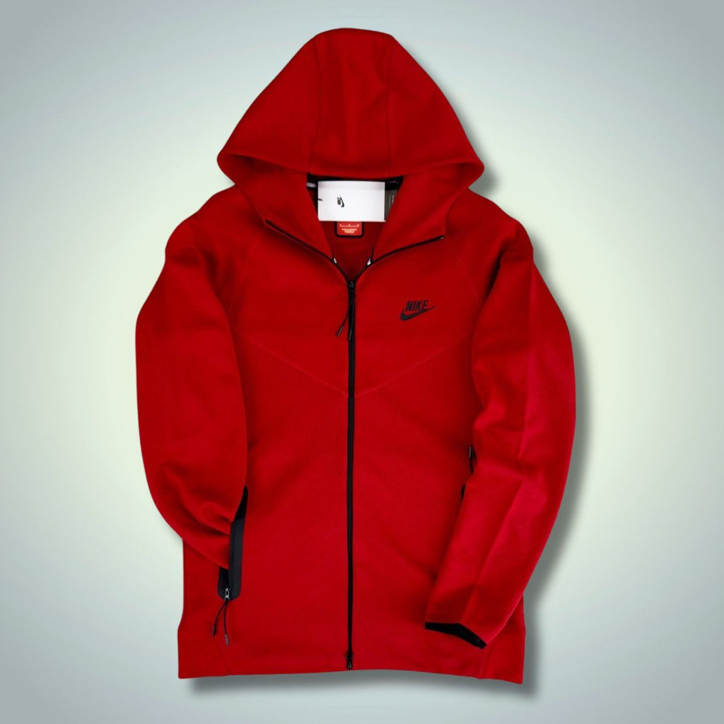 Nike Tech Fleece moška jopica, rdeča. Model 2023. Vrhunska kakovost