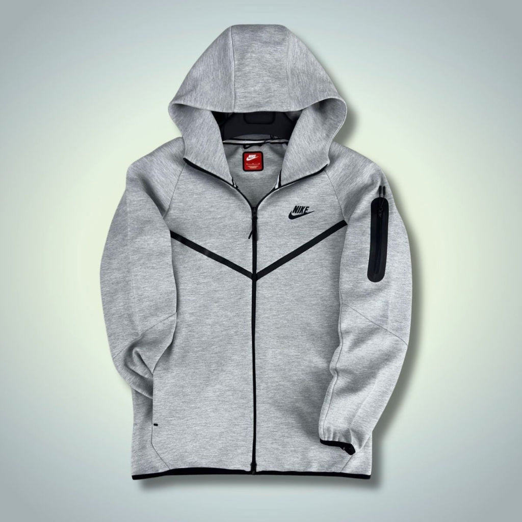 Nike Tech Fleece moška jopica, klasična siva. Model 2024. Vrhunska kakovost