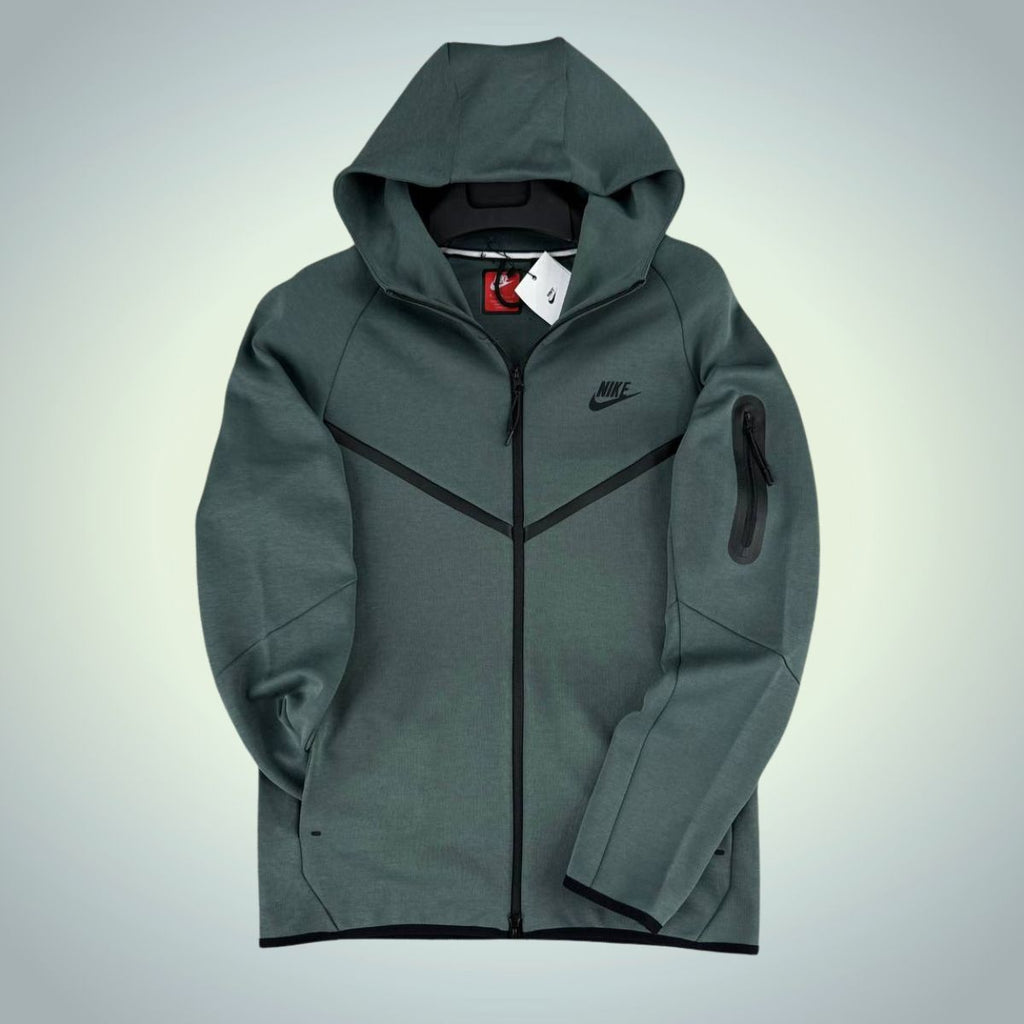 Moška bluza Nike Tech Fleece, žajbljevo zelena, Model 2024. Vrhunska kakovost
