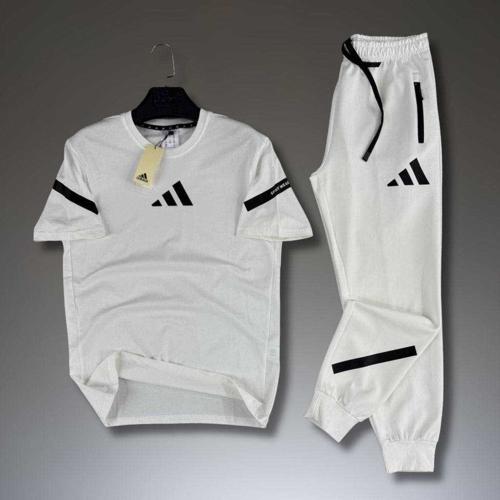 Adidas moška poletna športna trenirka, bela. 2026. Premium kakovost
