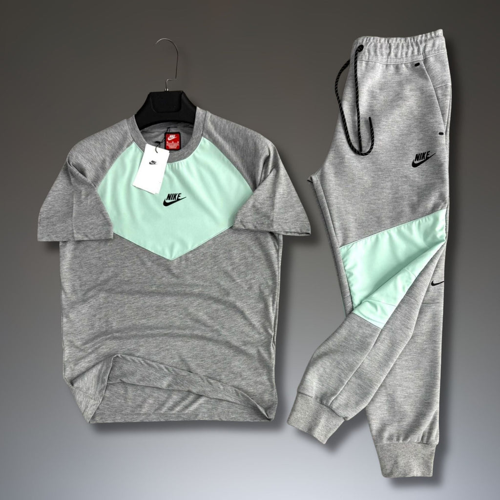 Nike Tech Fleece moška poletna športna trenirka, klasično siva-mint. 2026. Premium kakovost
