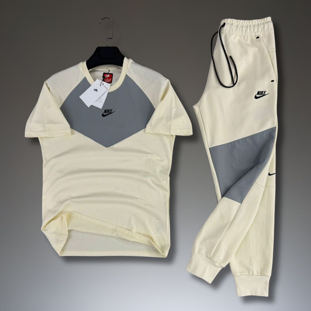 Nike Tech Fleece moška poletna športna trenirka, umazano bela-siva. 2026. Premium kakovost