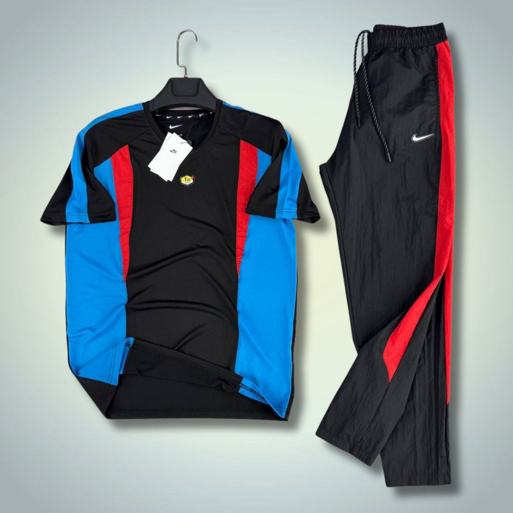 Nike TN moška poletna športna trenirka, črna-modra. Premium kakovost