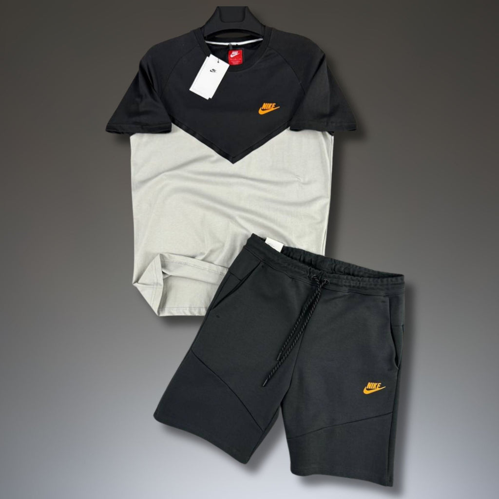Nike Tech Fleece moški kratek športni komplet, grafitno-bež. Premium kakovost