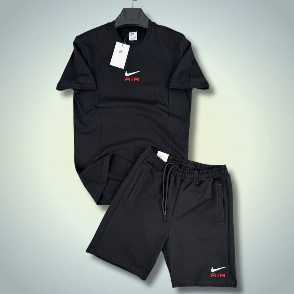 Nike Air moški kratki športni komplet, črn. Premium kakovost