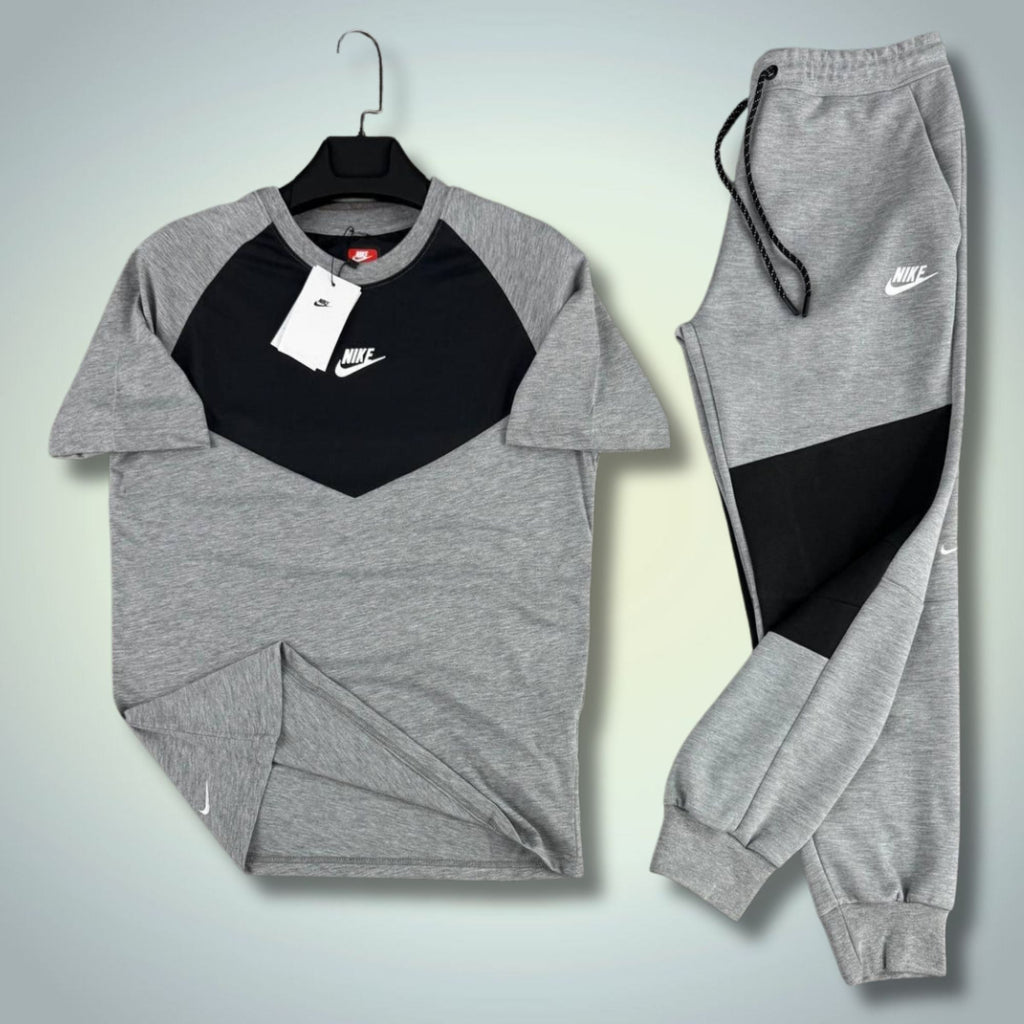Nike Tech Fleece moški poletni športni komplet, klasično sivo-črni. 2026. Premium kakovost