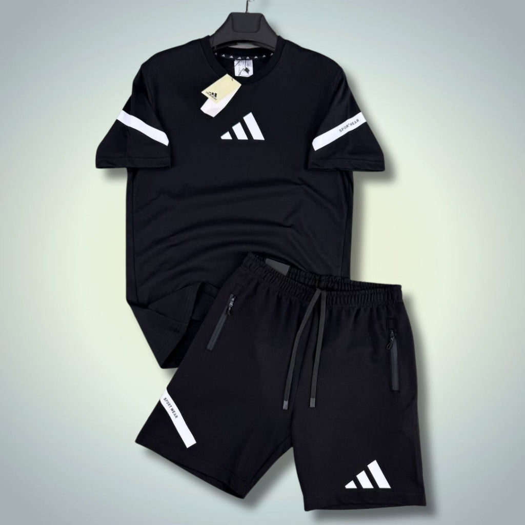 Adidas Z.N.E. moški kratki športni komplet, črn. Premium kakovost
