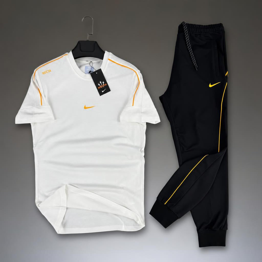 Nike Nocta moška poletna športna trenirka, belo-črna. Premium kakovost