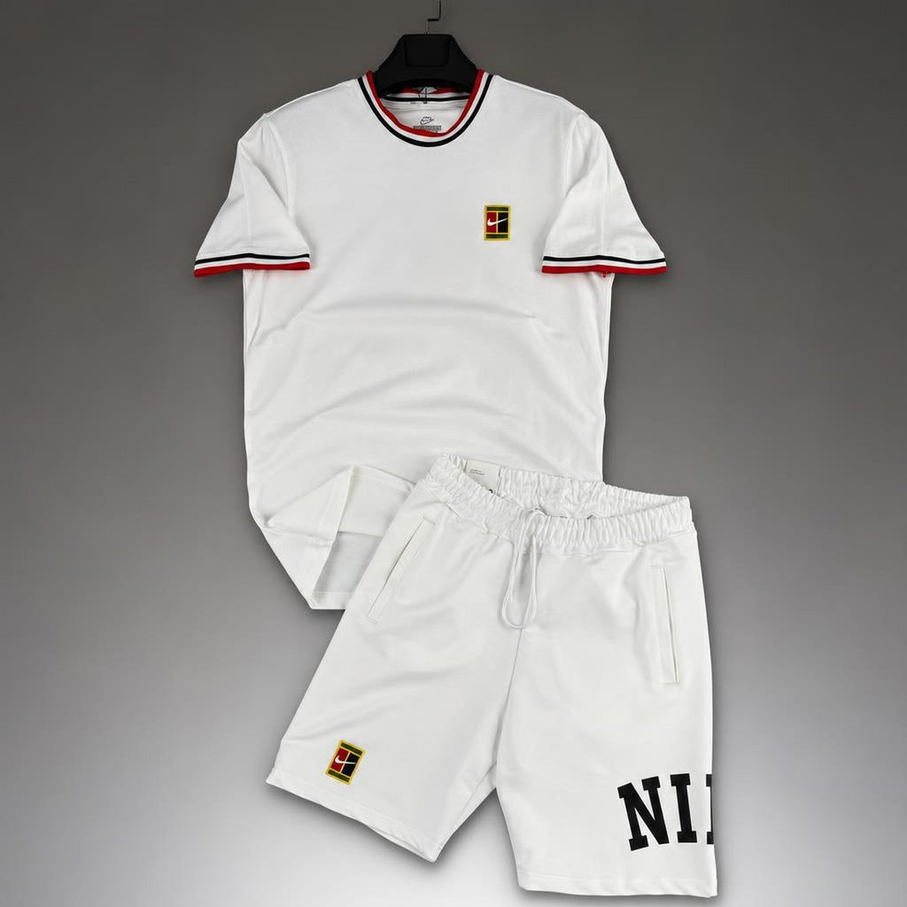 Nike Tennis moški kratek športni komplet, bela. Premium kakovost