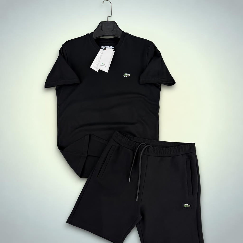 Lacoste Classic moški kratek športni komplet, črna. Premium kakovost
