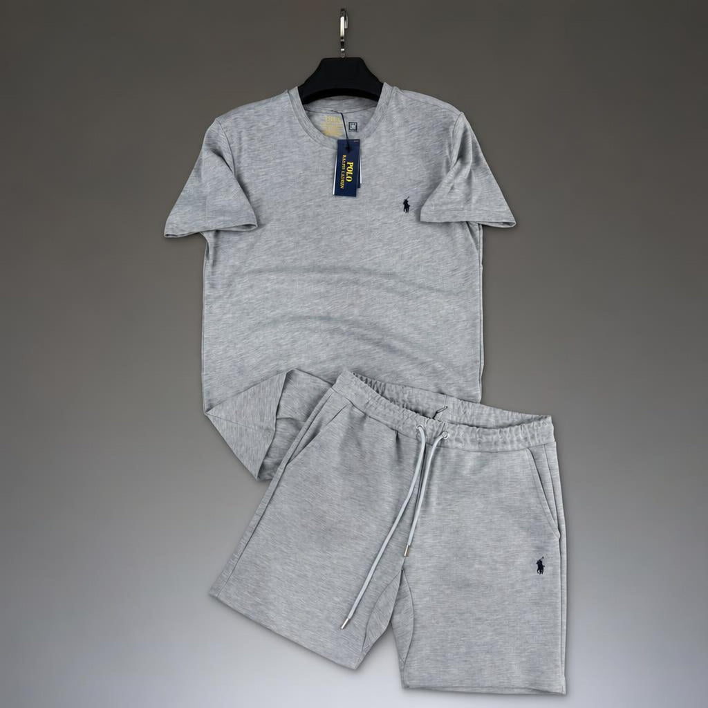 Ralph Lauren Classic moški kratek športni komplet, klasična siva. Premium kakovost