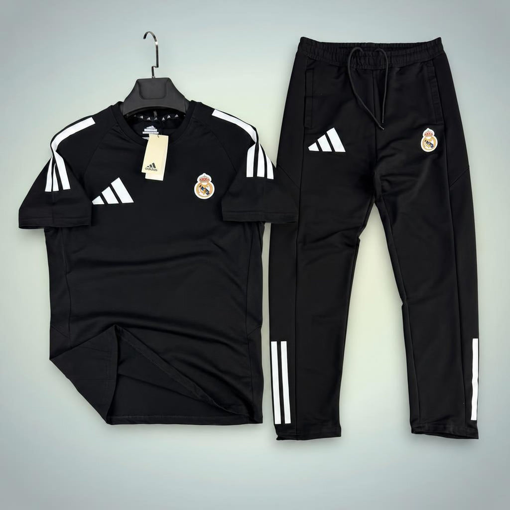 Adidas Real Madrid moška poletna športna trenirka, črna. Premium kakovost
