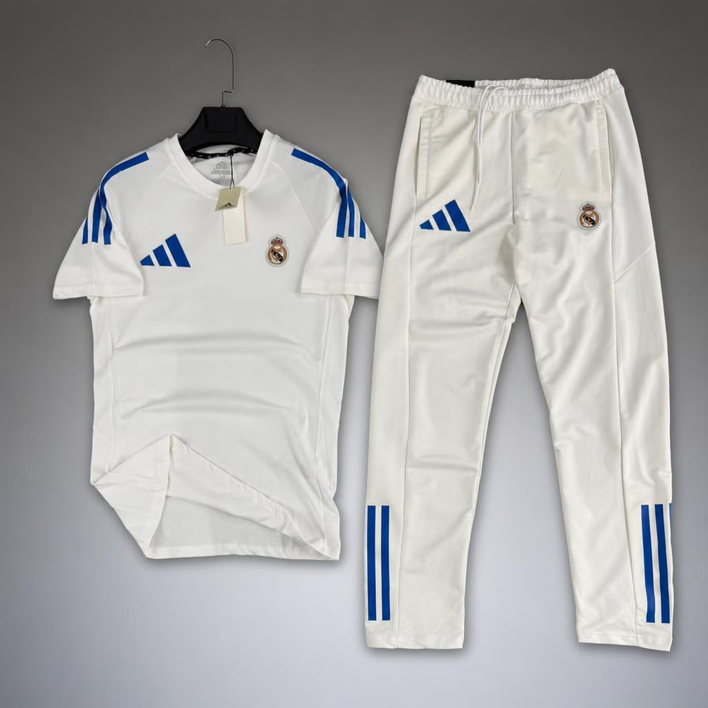 Adidas Real Madrid moška poletna športna trenirka, bela. Premium kakovost