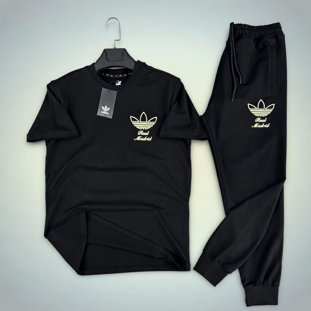 Adidas Real Madrid Street style moška poletna športna trenirka, črna. Premium kakovost