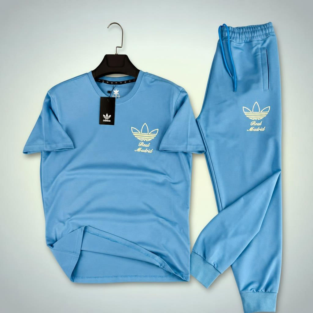 Adidas Real Madrid Street style moška poletna športna trenirka, modra. Premium kakovost