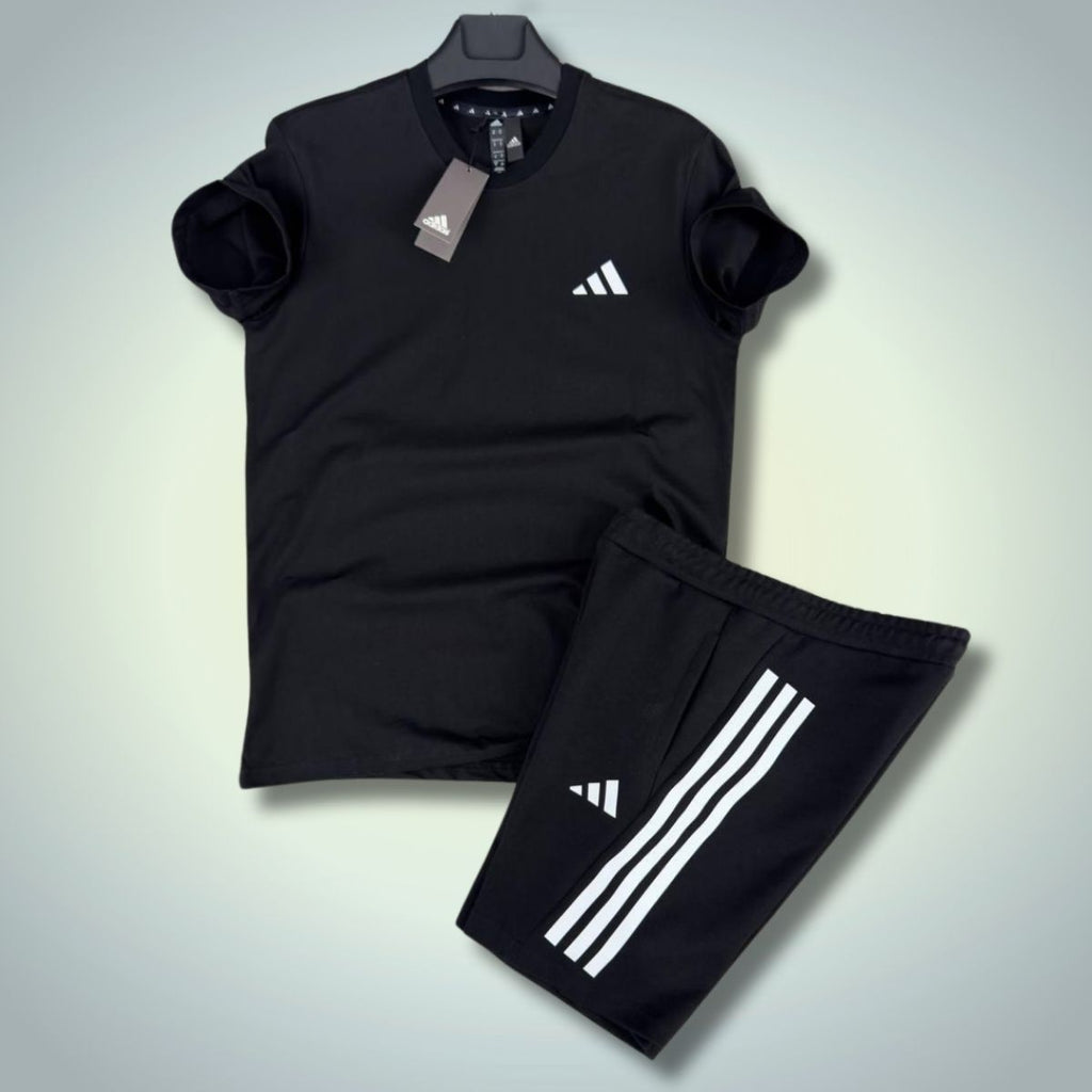 Adidas moški komplet s kratkimi hlačami, Basic, črn. Vrhunska kakovost
