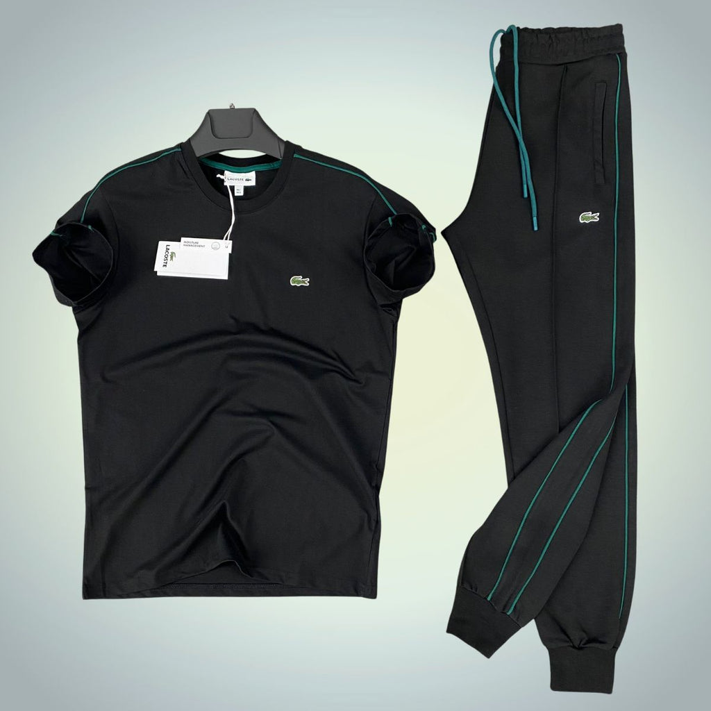 Lacoste moški poletni set, črn. Vrhunska kakovost