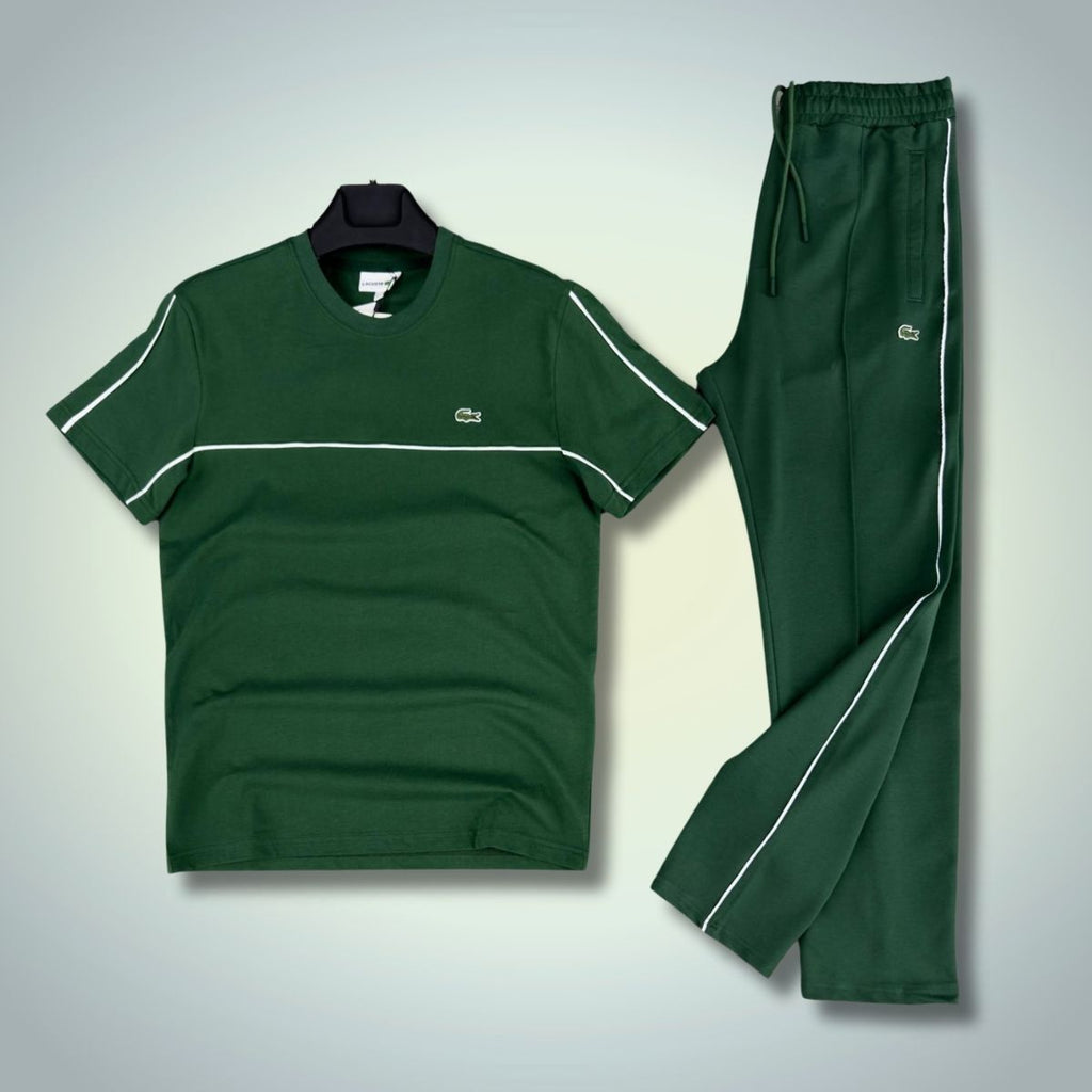 Lacoste moški poletni komplet, zelen. Model 2025. Premijska kakovost